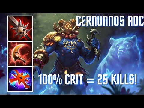 Smite Conquest | Cernunnos ADC 100% CRIT DESTROYS!