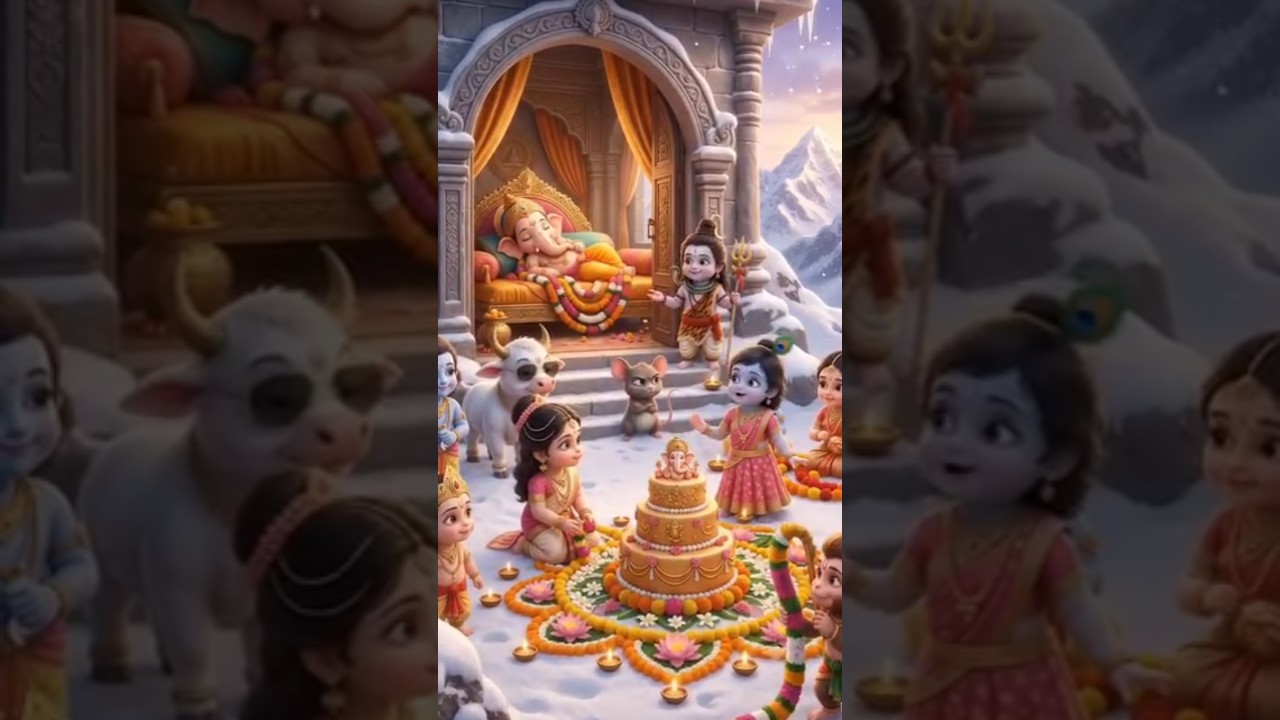 sri Ganesh chaturthi.. #viral #cartoon #ai #funny #youtubeshorts #comedy#sriganesha