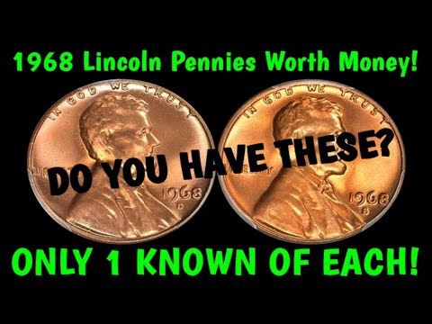 INCREDIBLE 1968 LINCOLN PENNIES WORTH CHASING - VALUES AS HIGH AS $7,000!!