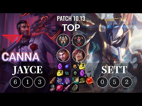 T1 Canna Jayce vs Sett Top - KR Patch 10.13