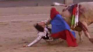 Matador Gored By Bull Through The Neck And Throat
