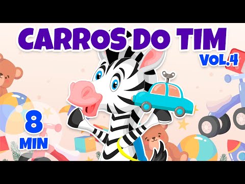 Carros do Tim Vol. 4 - Giramille 8 min | Desenho Animado Musical