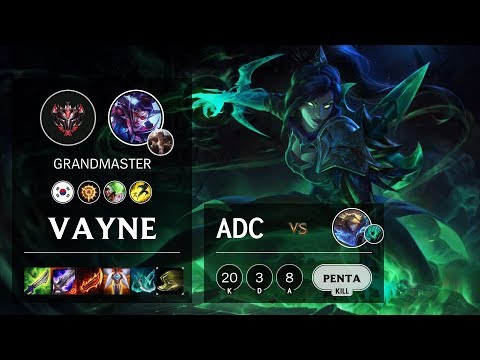 Vayne ADC vs Ezreal - KR Grandmaster Patch 10.10