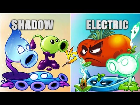 Team Shadow vs Team Electric  - Who Will Win? PvZ 2 Plant vs Plant