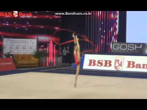 Eleonora Romanova (UKR) RG WC Minsk 2014 AA Ribbon
