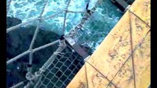 Walk over the Carrick-a-rede rope bridge, Antrim, Northern Ireland