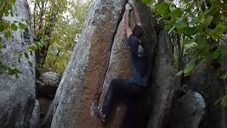 Video thumbnail of Accarian troubadour, 7b+. Targasonne