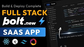 🚀 Bolt.New Clone with Next.js, React, TailwindCSS & AI - Full Stack SAAS App Tutorial | Convex