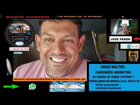 DAVID WALTER  CAMIONER ARG. DE CAÑADA DE GOMEZ VIVIENDO EN RAFAELA DESDE LOS 8 AÑOS EN EL CAMION