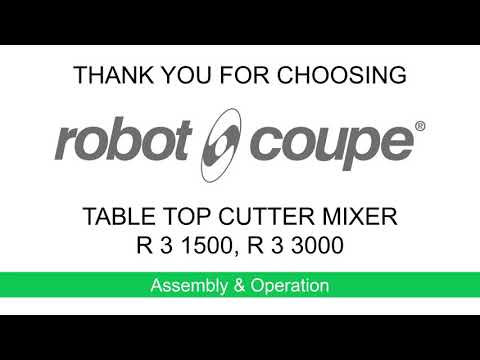 Video Robot-Coupe R3-1500 R3-3000  Cutter Mixer:  Assembly & Operation