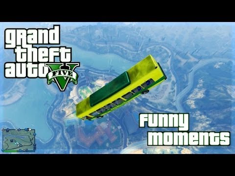 GTA 5の楽しみ - バナナバスの起動グリッチ、ロスサントス税関内部、ボディガード (GTA 5 Fun - Banana Bus Launch Glitch, Inside Los Santos Customs, Bodyguards)