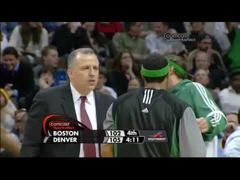 Rajon Rondo Punches the Putback vs Denver 2008