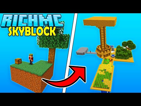 The BEST Start in Minecraft Skyblock! RichMC Let's Play #1