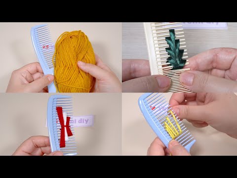 Amazing Trick with Hair Comb | Super Easy Woolen Flower making idea with Hair Comb |Easy Sewing Hack
