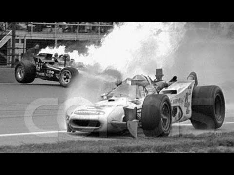 Mike Mosley & Bobby Unser Crash Indy 500 1971