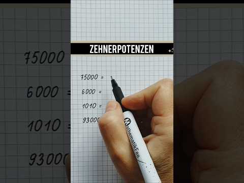 WISSENSCHAFTLICHE SCHREIBWEISE  - Zehnerpotenzen 🤓 #mathe #mathematikfee #shorts #zehnerpotenzen