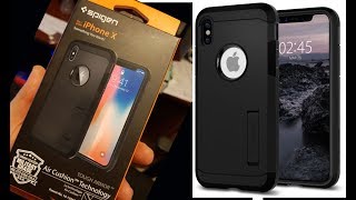 Spigen Tough Armor Case for iPhone X (10) and Screen Protector