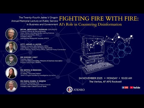 24th Jaime V. Ongpin lecture focuses on fighting disinformation in the age of AI