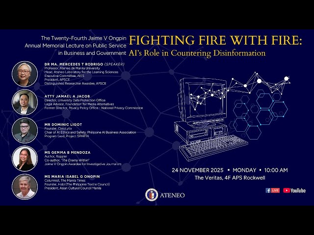 24th Jaime V. Ongpin lecture focuses on fighting disinformation in the age of AI