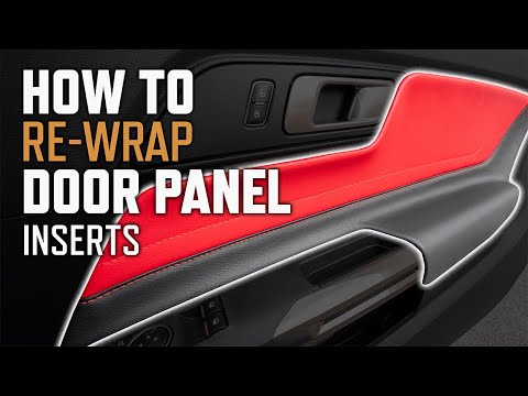 Wrapping Door Panel Inserts in Leather | 2015-2023 Mustang GT