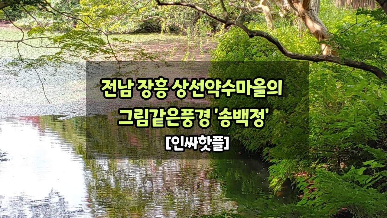 전남 장흥 상선약수마을의 그림같은풍경 '송백정'