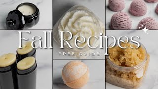 DIY Fall Bath, Body & Home Recipes | Handmade Gift Ideas + Free Fall Recipe Guide