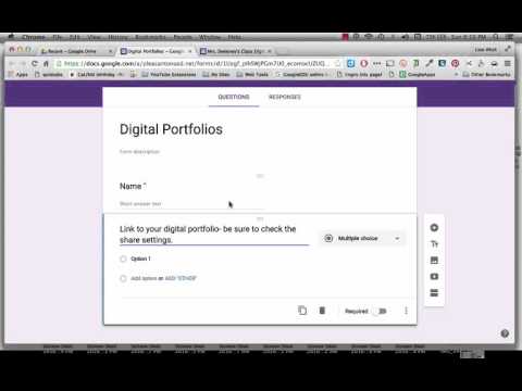 Part of a video titled How to Create a Google Form - YouTube