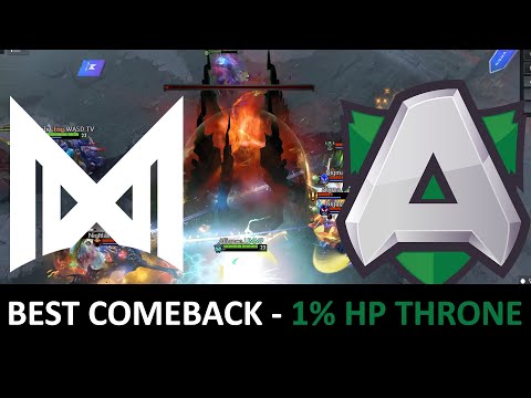 Alliance Vs Nigma  - Miracle Best Comeback 1 % HP throne - ARC WARDEN Best ever Gameplay #Miracle