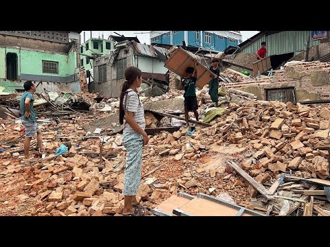 Video Thumbnail: Efforts to clear earthquake debris continue in Myanmar's capital