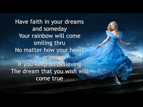 Lily James - A dream is A wish your Heart make Lyrics - Cinderella Soundtrack