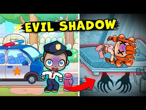 😨 EVIL SHADOW in Avatar World - Scary Stories with Voice | Pink Panda