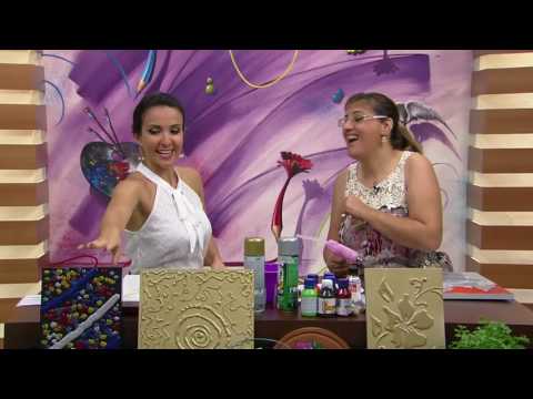 Viviane Mazi - Pintura e textura com cola quente - Programa Mulher.com - 23/09/2016 - Parte 2