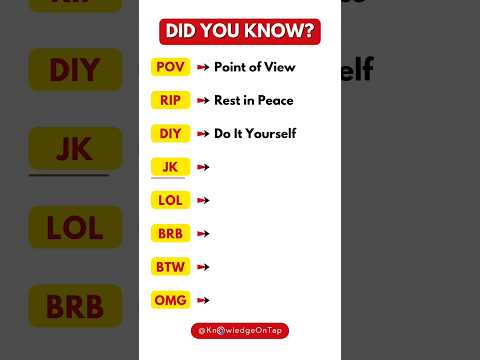 10 Acronyms You Use Wrong (LOL, POV, JK) #Shorts