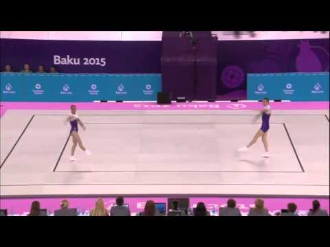 JJEE Baku 2015 - Aerobic - Q  MP - Romania (Lavinia Panaete-Dacian Barna)