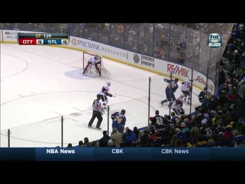 Full OT Ottawa Senators vs St. Louis Blues  2/4/14 NHL Hockey.