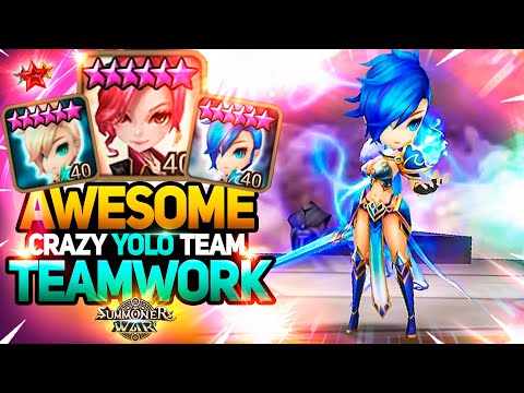 TEAM UP with Your Friends #2. LISA, LAPIS and IRIS in Summoners War
