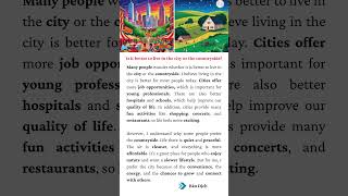 City or Countryside – Which Is Better? | English Speaking Practice #Shorts  #learnenglishspeaking
