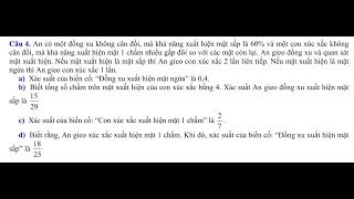 SỞ HÀ NỘI (CỤM SÓC SƠN) Gieo liên tiếp đồng xu và xúc xắc không cân đối