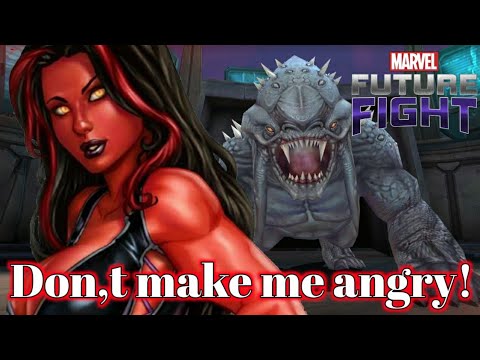 Red She-Hulk keeps impressing! ABX test run(no restrictions), Marvel Future Fight
