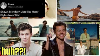 Shawn Mendes is accused of copying harry styles in his new music video....