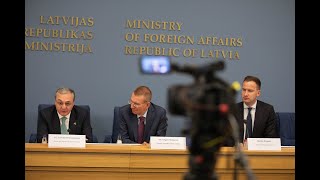 Речь министра иностранных дел Зограба Мнацаканяна на совместной пресс-конференции с министром иностранных дел Латвии Эдгарсом Ринкевичсом