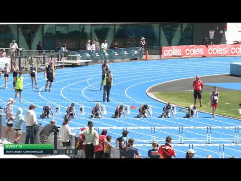 Boys Under 12 80m Hurdles H12 - 2020 State Combined Events Championships // LAVicTV