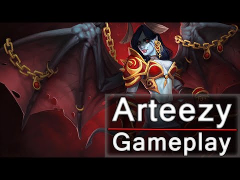 EG. Arteezy  Queen of Pain   Gameplay    (Evil Geniuses)