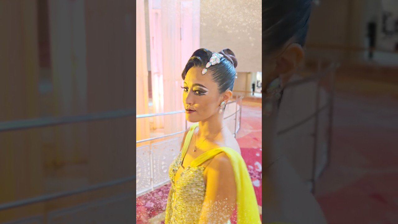ジャンティのドレスとセルフヘアセット グランドプリンスホテル新高輪 #shorts #hairstyle #dance #ballroomdance #dress