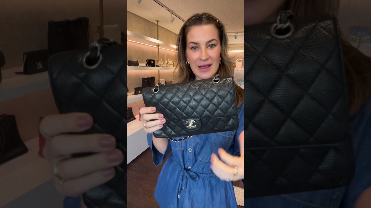 Bolsa Chanel Classic Double Flap Média Caviar Preto - Luxo e Elegânc