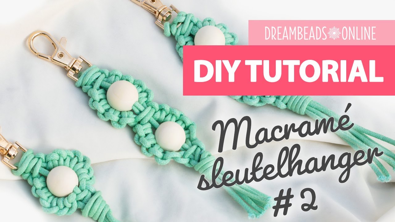 Macramé sleutelhanger met kralen #2 | DIY sleutelhanger maken ★ Dreambeads Online