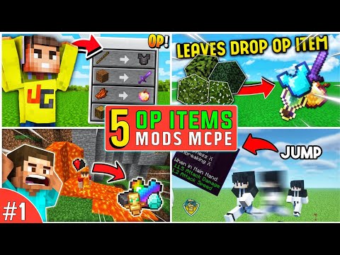 Top 5 OP Loot Mod For Minecraft Pocket Edition ||  OP Loot Mod Minecraft PE ||  OP Items Mod MCPE ||