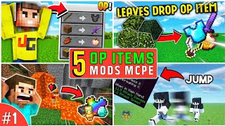 Top 5 OP Loot Mod For Minecraft Pocket Edition || OP Loot Mod Minecraft PE || OP items Mod MCPE ||