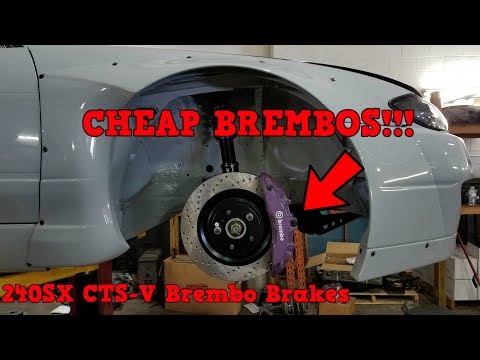 AMAZON CHEAP BREMBO BRAKE Upgrade!!! 240SX CHEAP Big Brake Swap CTSV 6-Pot Brembo - Ep.9
