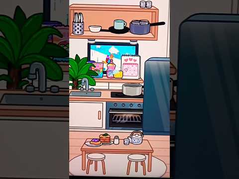 free kitchen home design in toca boca ❤️💜